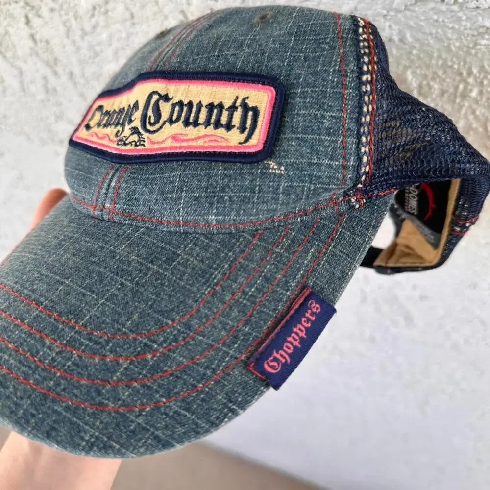 Y2k orange county hat